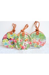 3color beautiful decoration circle rattan sling bags bali